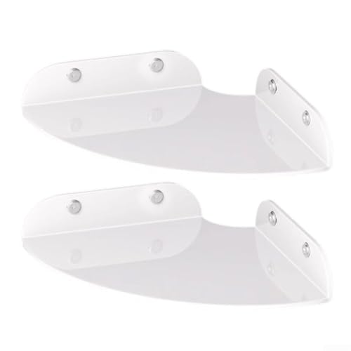 Étagère d'angle acrylique irisé blanc (lot de 2) gain de place - 2