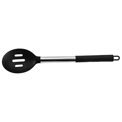 Fxzqgnh Flexible Kitchen Utensil Set - Essential Tools for Cooking And Serving, Black Slotted Spoon Cover