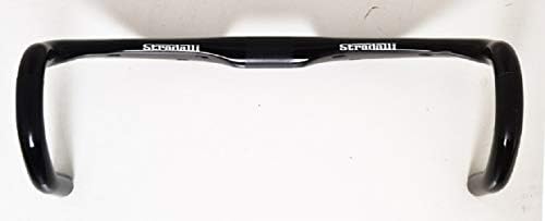 Stradalli Carbon Fiber Handlebar Flach Aero Shallow Drop Bar Road Bike Bicycle Black White Red Graphic Bar
