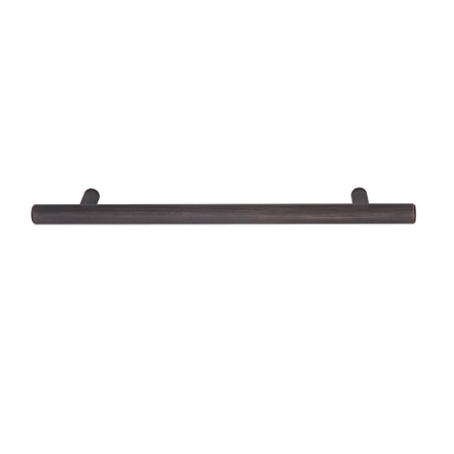 Amazon Basics Euro Bar Cabinet Handle (1/2-Inch Diameter), 8.69-Inch Length (6.31-Inch Hole Center), Oil Rubbed Bronze, 10-Pack #TOP1