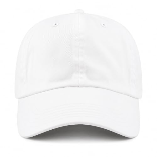 Image of Cotton Baseball Cap Dad Hat - Washed Low Profile Adjustable Hat for Men Women Casual Outdoor Running Golf