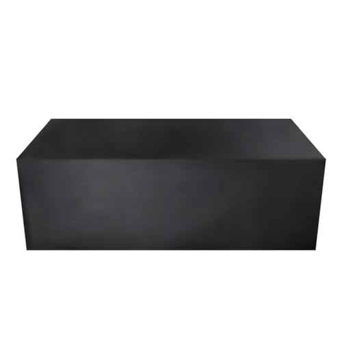 Housse de table de jardin imperméable noire protection extérieure 68x68x72cm - 2