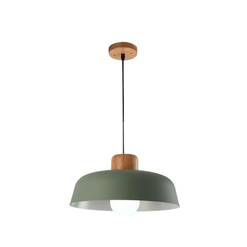 Lámpara de comedor con madera maciza que difunde luz homogénea sin parpadeos