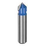 QUARKZMAN 1 Stück Fräser 0,5 Durchmesser 1/2 Schaft 90 Grad V-Typ Hartmetall für Holzbearbeitung Schreinerei Gravur Kantenschneider Werkzeuge