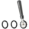 Marcato Pastawheel Dough Cutter & Crimper, Powder Grey. with 3 Interchangeable Wheels -Straight Cut, Tight Zig-Zag, Wide Zig-Zag. Made in Italy