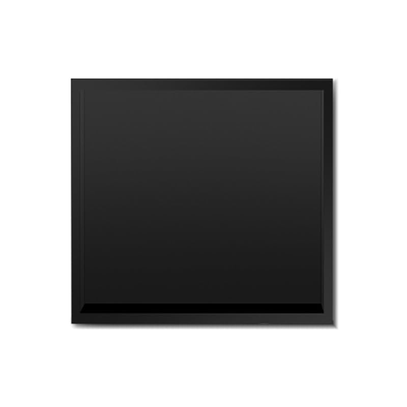 Niche de douche LED en acier inoxydable noir encastrable de 32x32 cm