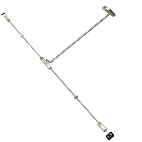 Tesa Assa Abloy, 1930908Nv, Barra Antipánico Universal 1930 Con Dos Puntos De Cierre, Picaportes De Acero Basculante, Negro Y Verde