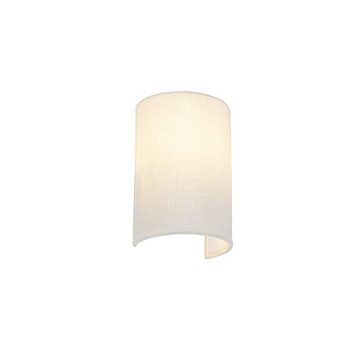 Qazqa drum - Applique murale - 1 lumière - L 130 mm - Blanc - Moderne - éclairage intérieur - Salon I Chambre I Cuisine I Salle à manger