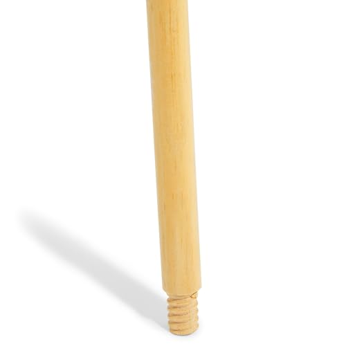 COASTWIDE Professional 60' Wood Push Broom Handle, Threaded Wood Tip
