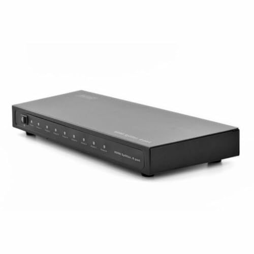 DIGITUS Divisor / divisor HDMI de 8 puertos, 1920x1080p FHD 3D, HDCP1.2, negro