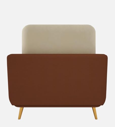 Image of Sixpine Luxury Dual Color Upholstery Sofa in Premium Velvet | Solid Wood Structure | Sturdy Golden Legs | High Density Foam | Extra Comfort for Modern Living Room (Green & Beige, 1 Seater)
