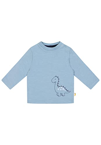 SALT AND PEPPER Baby - Jungen Langarmshirt mit Dino Print aus Bio Baumwolle Baby und Kleinkind T Shirt Satz, Faded Blue, 56 EU Cover