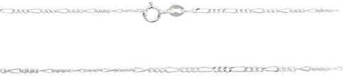JewelrySupply Figaro Chain 1.8mm 16" Sterling Silver (1-Pc)