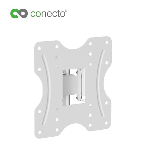 conecto TV Wall Mount Tilting and Pivoting Universal Bracket Max. VESA 200 x 200 mm for 23-42 Inch Flat & Curved Heel Monitor up to 30 kg White - Image 2