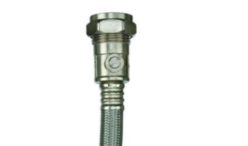 Flexible Tap Connector with isolating Valve 22mm x 3/4", 300mm Length, WRAS Approved, Quick Installation 1 Pack - Image 2