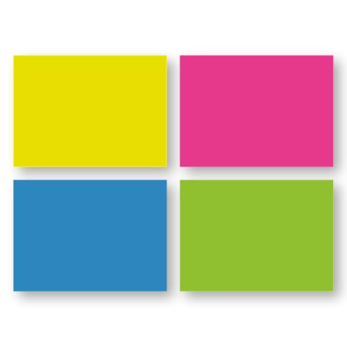 Bloco Adesivo Para Recado Fluorescente 38x50 C/ 100 Folhas Leonora, Colorido