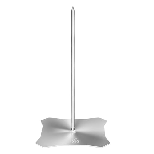 Toolvvik Parrilla Vertical para Barbacoa, de Acero Inoxidable, con Clavos Largos, Ideal para Cocinar Carne.