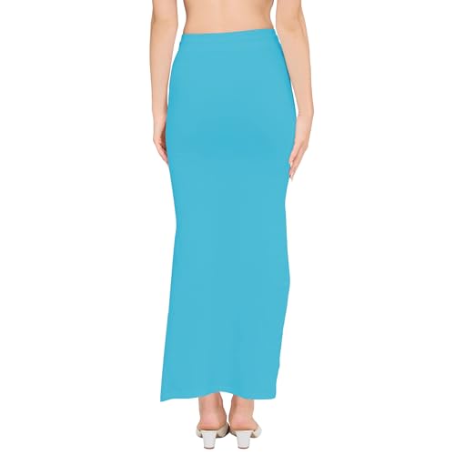 Image of DESI GIRL Cotton Lycra Stretchable Saree Shapewear Petticoat with Drawstring for Women | Fishcut Saree Petticoat with Side Slit for Easy Movement | Saree Shaper | Long inskirt
