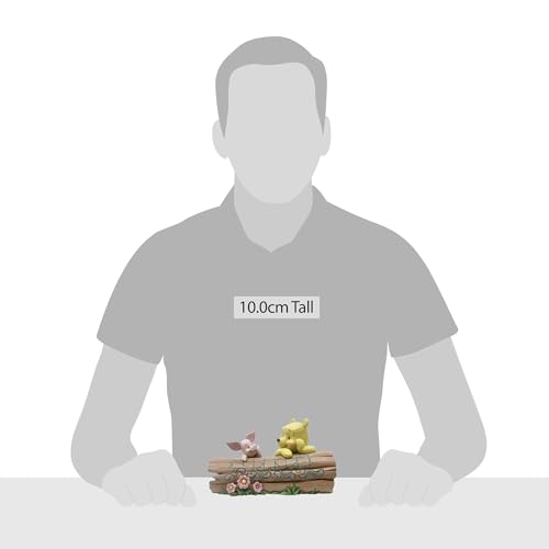 Enesco Disney Traditions by Jim Shore Winnie The Pooh and Piglet by Log Figurine, 3.82 Inch, Multicolor