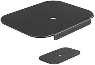 Mount Plus MP-XMA-06 Steel Monitor Mount Reinforcement Plate for Thin, Glass Table | Other Fragile Tabletop | Steel Bracket Plate Fits Most Monitor Stand C Clamp Installation in Black Color