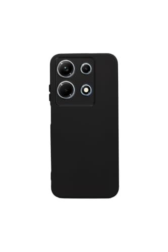 Infinix Note 30 ile Uyumlu Kılıf İnce Sıvı Silikon Tam Koruma Yumuşak Jel Silikon Kapak - Siyah