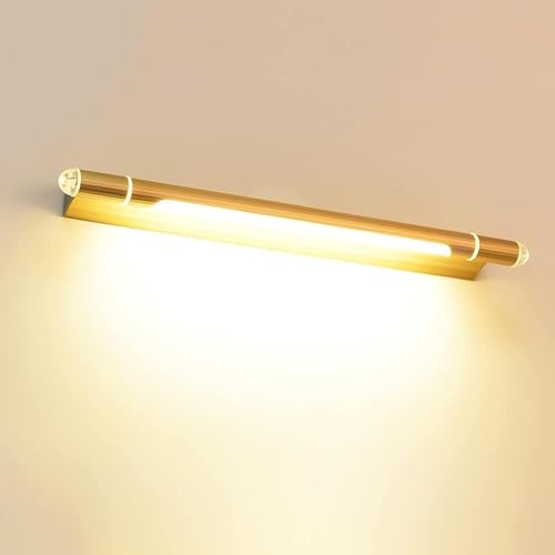 Lampe frontale de miroir en métal doré luxe moderne 32" applique murale LED chic