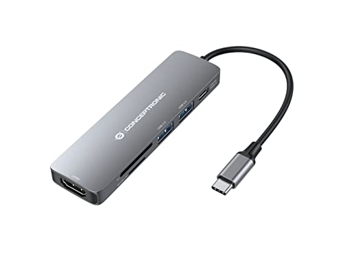 Station d'accueil USB 3.2 Gen 1 Conceptronic multi-port avec lecteur SD TF