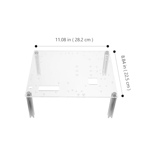 Soporte para gabinete de computadora Open Air con base resistente, chasis transparente DIY compatible con placas base ITX y Micro ATX, diseño compacto para juegos y sistemas de prueba miniatura 7