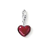Thomas Sabo Damen Charm-Anhänger Rotes Herz Charm Club 925 Sterling Silber 0794-007-10