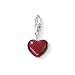Thomas Sabo Damen Charm-Anhänger Rotes Herz Charm Club 925 Sterling Silber 0794-007-10