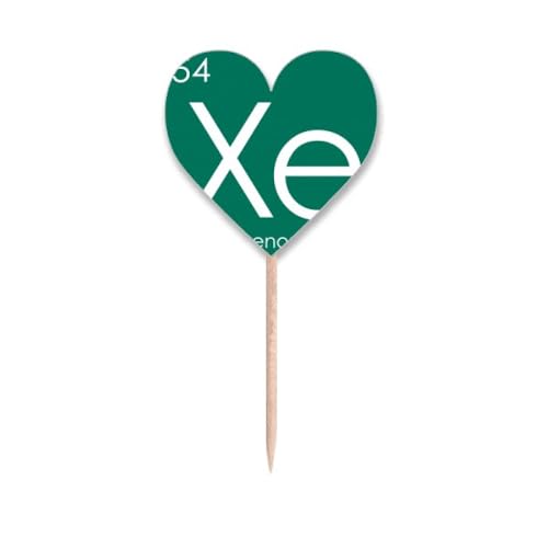 Chestry Elements - Palillos de dientes con diseño de corazón y palillos de dientes de xenón de gas raro