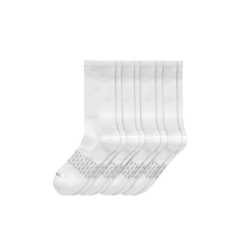 Image of Hanes Men's Socks, Absolute Comfort Cushioned Moisture-wicking Seamless Toe, 4 Pack, Ankle, Crew and Heel Shield Socks