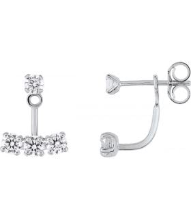 Boucles d'oreilles Or Blanc et Oxydes Titiana à porter du bureau aux grandes soirées