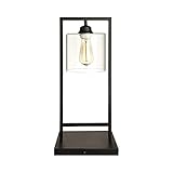 Coaster Home Furnishings 902964-CO Edison Design Table Lamp, Black & Clear