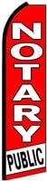 NOTARY PUBLIC (Red/White) Feather Banner Flag (11.5 x 3 Feet)