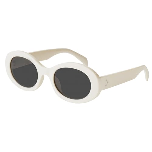 mosanana Oval Retro Trendy Sunglasses for Women 90s Style MS52371