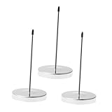 Parliky 3 Stück Teiliges Edelstahl Quittungshalter Geradem Stab Langlebiger Zettelspießer für Büro Gastronomiezubehör für Restaurant Küche Büro und Meetingräume