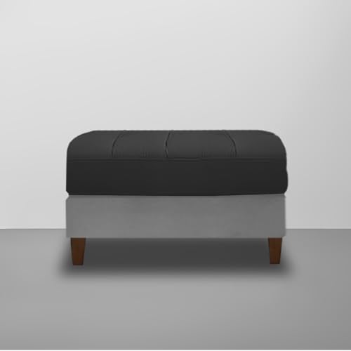 Image of Lezra LHS 4 Seater L Shape Sofa Set with Center Table for Living Room (Black Grey Fabric) Premium Fabric Sofa