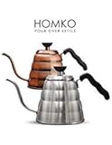 HOMKO Coffee Drip Kettle - Pour Over Tea Kettle Gooseneck Kettle Stovetop - 40floz (1.2L, Silver)