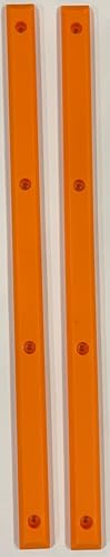 Century Skate Shop Skateboard Rails Old School Plastic with Mounting Screws (Orange)