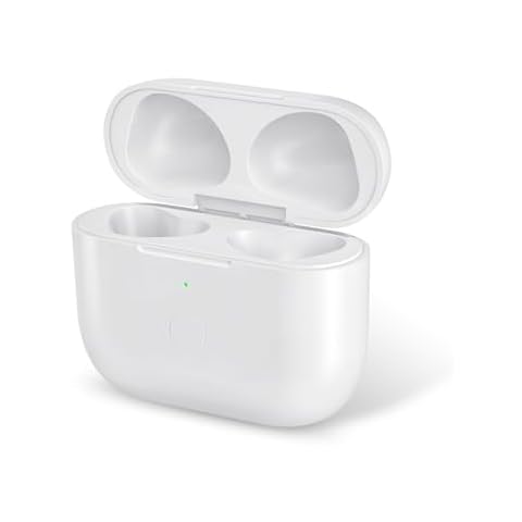 Jinstyles Wireless Charging Case Replacement Only Compatible with AirPods 3rd Generation, Air Pod 3rd Generation Charging Case Replacement with Bluetooth Pairing Sync Button, White Cover