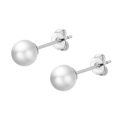 Image of Philip Jones Silver Plated Shell Pearl Earrings