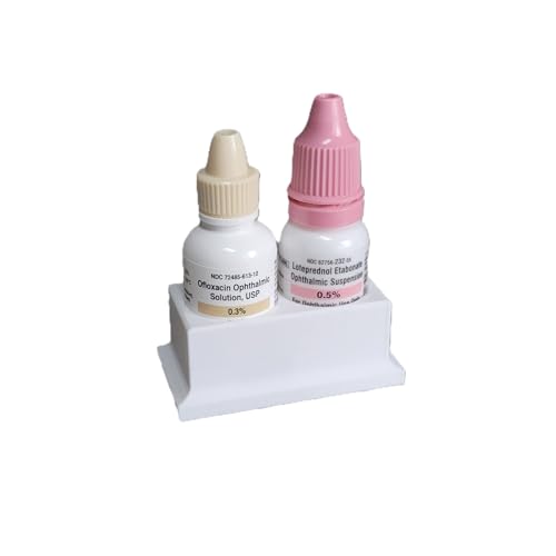 Znet3D Eye Drop Bottle Organizer, 2-Slot Stand (White)