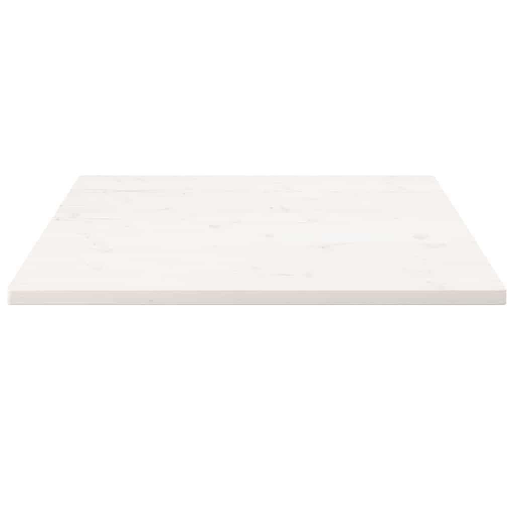 Piano da tavolo in legno massello di pino bianco, 70 x 70 x 2,5 cm, quadrato con angoli arrotondati, per scrivania, piano di lavoro e mobili fai da te in ufficio, sala da pranzo, soggiorno