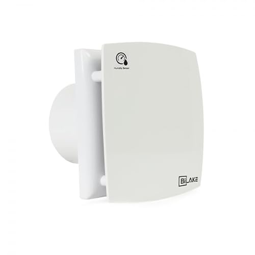 Extractor de baño Bilake muy silencioso con temporizador e higrómetro 100mm 12W