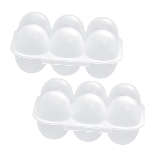 Caja para huevos apilable con tapa reutilizable para organizar la nevera, pack de 8 6