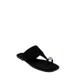 MODELISA - Sandalia Plana de Dedo Estilo Casual para Mujer (Negro, Sistema tallas calzado EU, Adulto, Mujer, Números, mediano, 38)