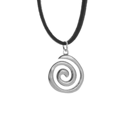 Collar para hombre de estilo retro étnico en metal antiguo y cordón