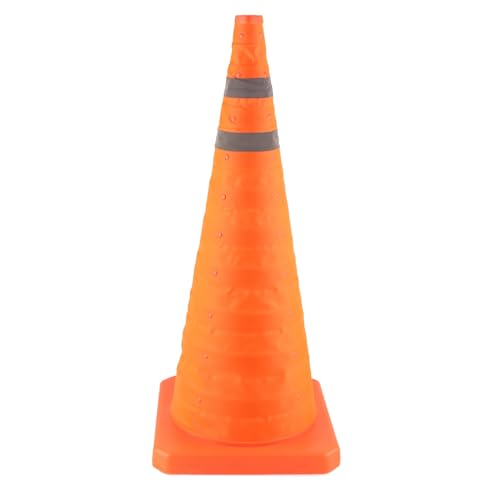 Cône de sécurité routière pliable 70x29x29cm plot de chantier réfléchissant pour signalisation