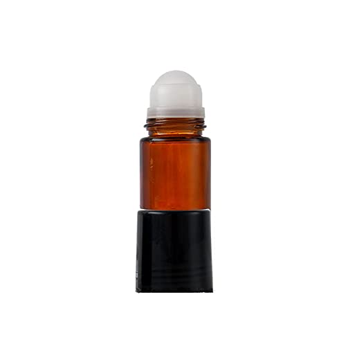 Wresty 1.7 Oz/50ml Glass Roll On Bottles - Leak-Proof DIY Deodorant Container Amber Glass Roller Bottles For Essential Oils, Perfume, Cosmetics, Sunscreen, Moisturizer3